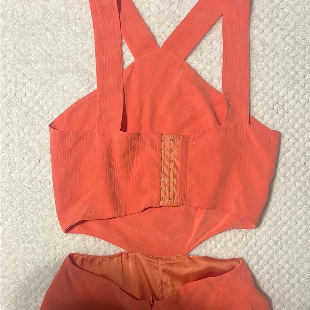 TULAROSA Womens Jumpsuit Revolve Denise Salmon Coral Color XXS - Picture 8 of 13